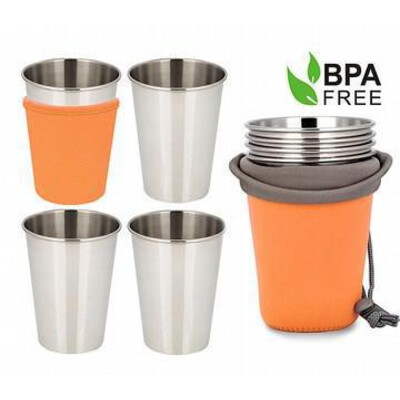 Haakaa Stainless Steel Cups (Pack of 4) 450ml 